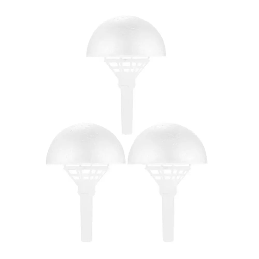 White Half Round Foam Bouquet Holder – Bridal Floral Handle