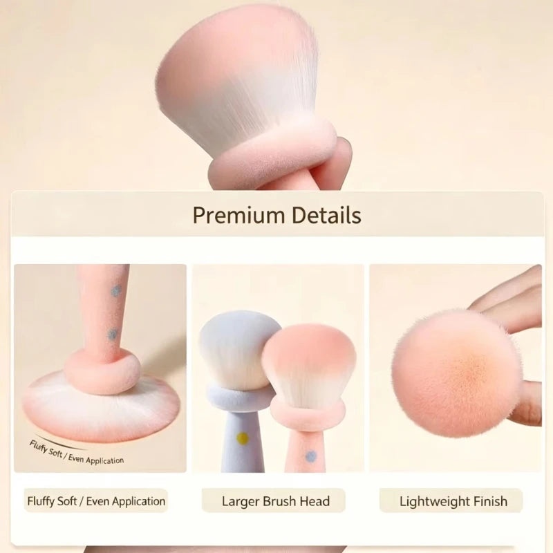 Mushroom Powder Brush – Soft Loose Powder & Blush Makeup Brush