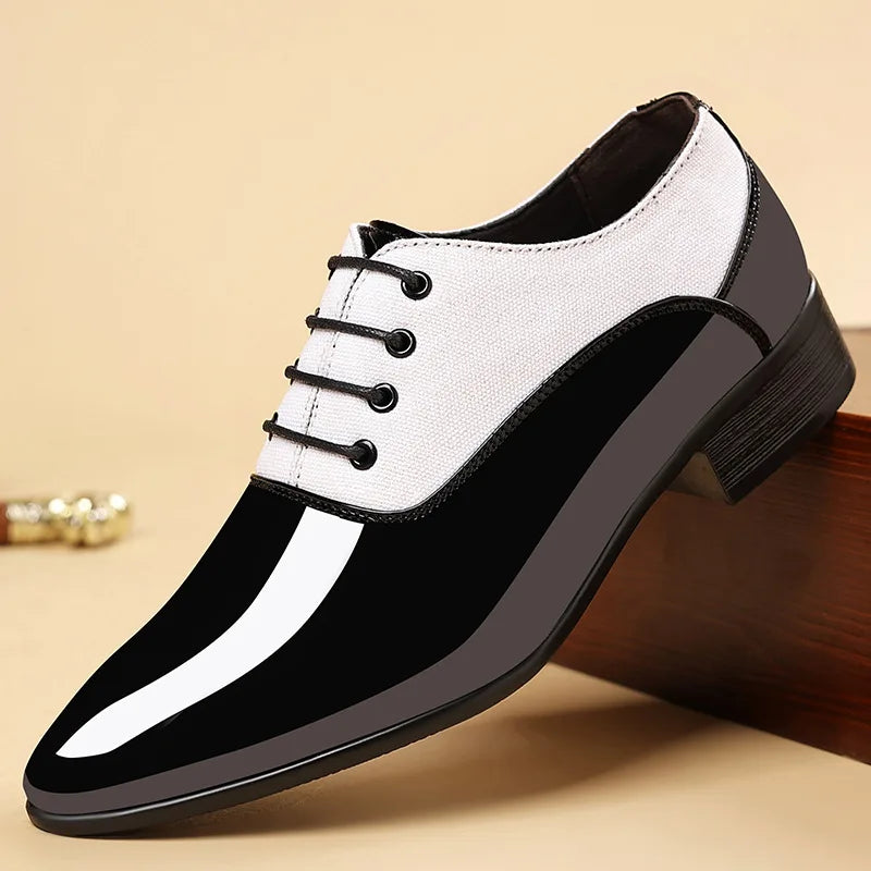 Men's Patent Leather Oxford Dress Shoes – Pointed Toe