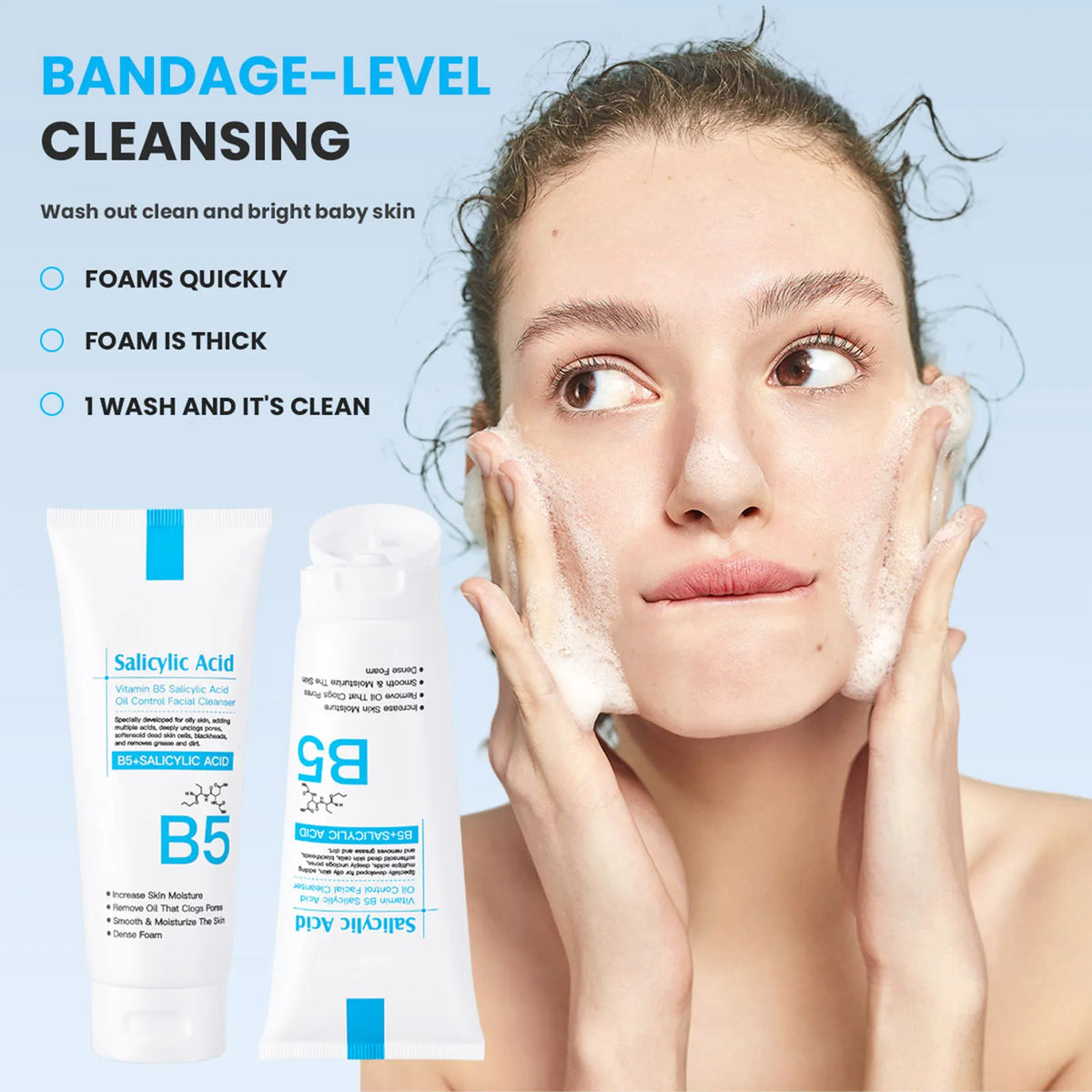 Vitamin B5 & Salicylic Acid Face Wash & Moisturizer Set