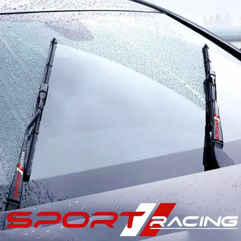 Sport Racing Car Wiper Stickers – PVC Vinyl Decals 2-Pack