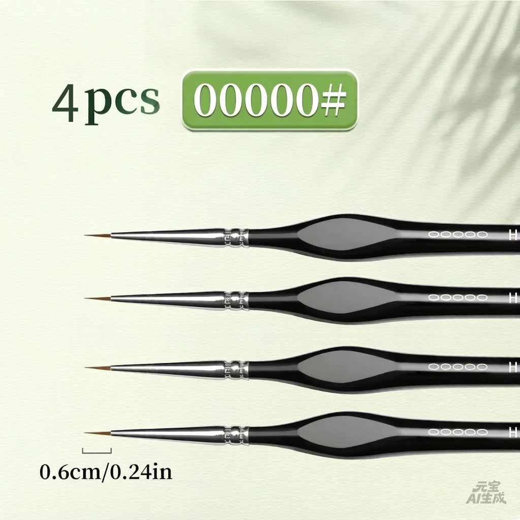 Detail Paint Brush Set – Fine Nylon Tip for Miniatures & Acrylic