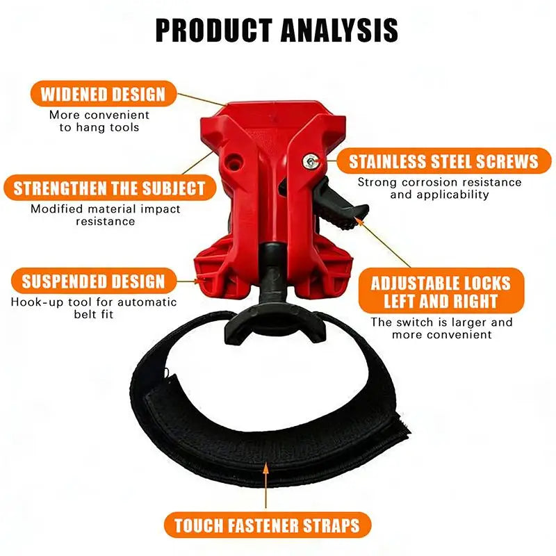 Self-Locking Drill Holder Belt Clip | Quick Release Tool Holster