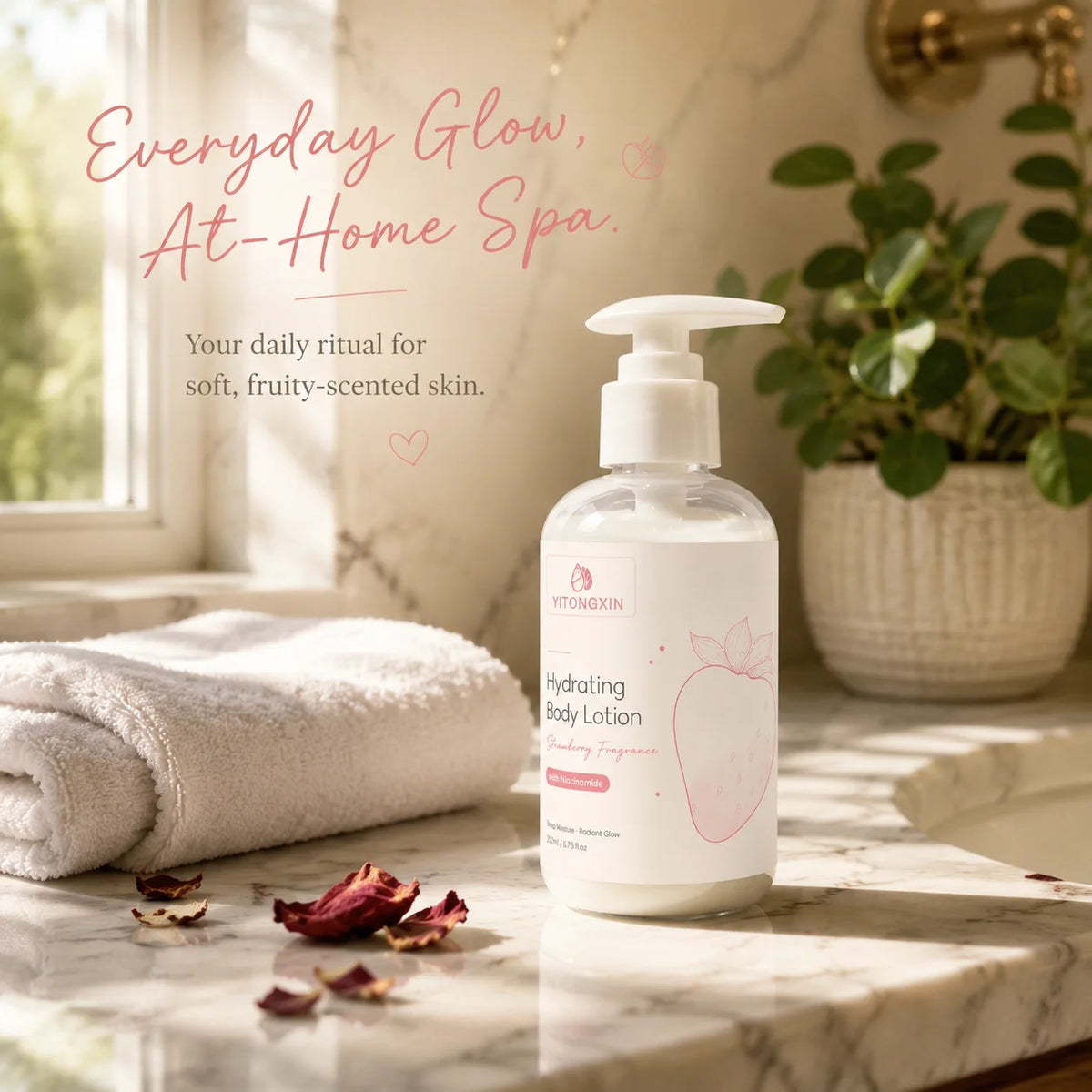 Strawberry Niacinamide Body Lotion – Hydrating Moisturizing Cream