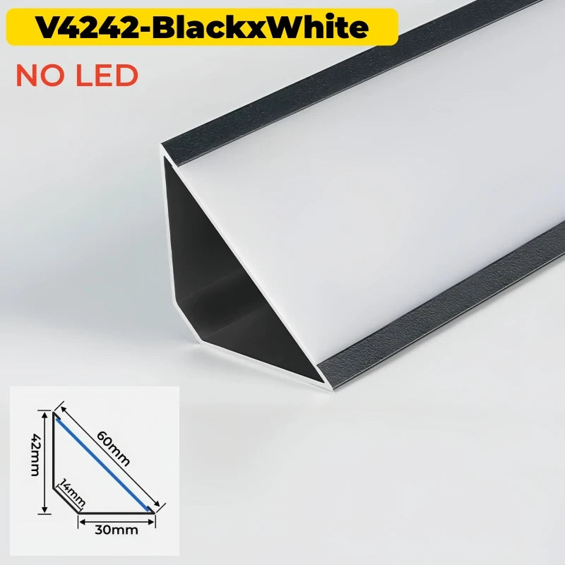 V-Shape 45° Corner LED Aluminum Channel Profile with Diffuser