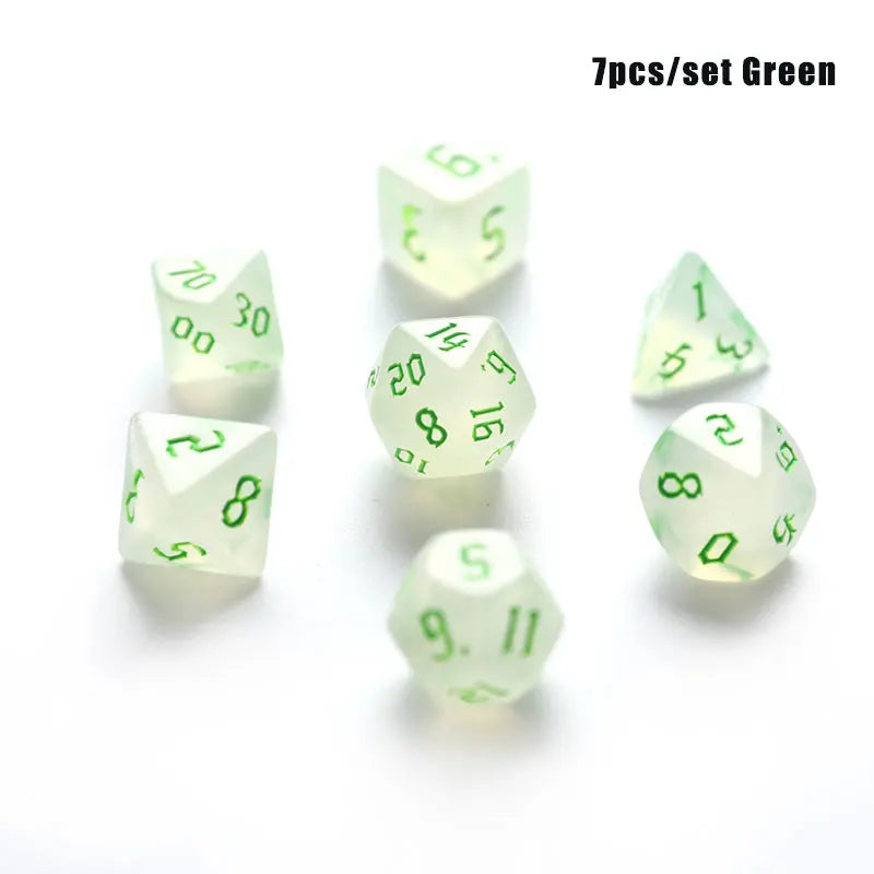 7-Piece Polyhedral Dice Set D4–D20 | DnD RPG Acrylic Dice