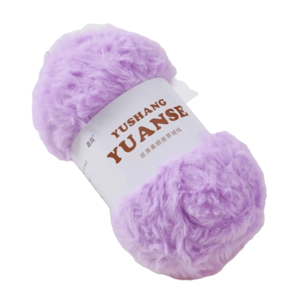100g Faux Mink Fur Yarn – Soft Long Pile Knitting & Crochet