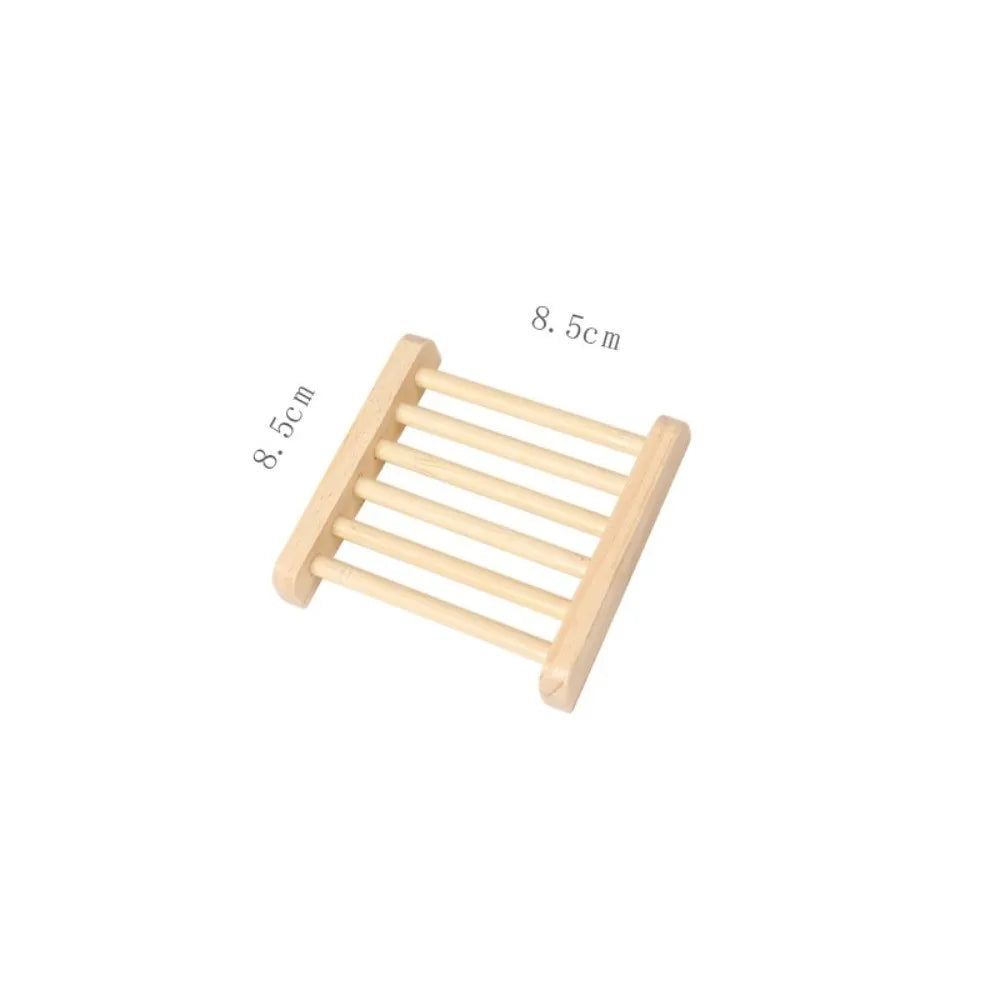 Natural Pine Wood Soap Dish – Slatted Quick-Drain Soap Tray