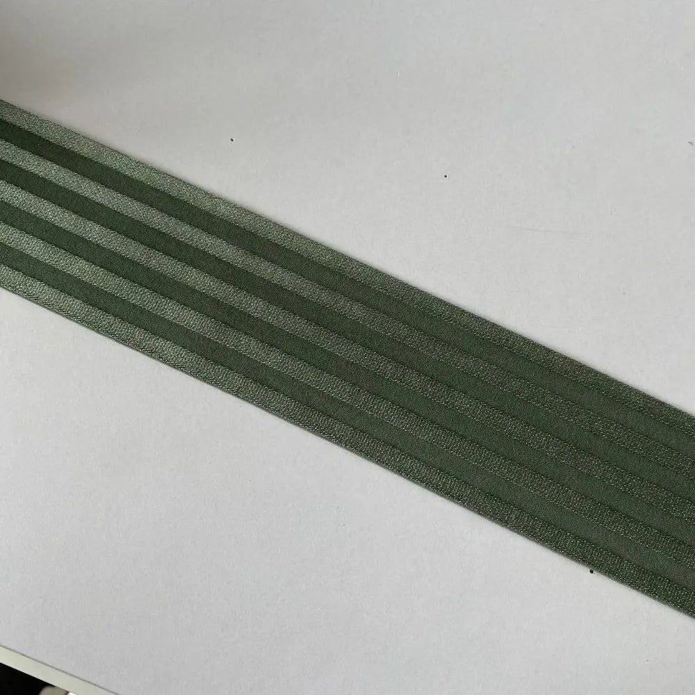 50mm Wide Elastic Webbing Band – Shiny 5-Rib Stretch Ribbon
