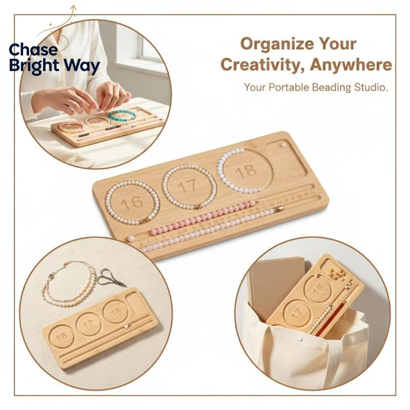 Wooden Bead Board for Jewelry Making – Bracelet Design Tray