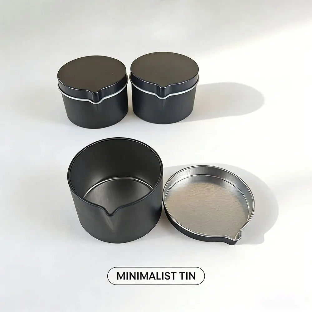 Round Tinplate Candle Tin with Lid & Spout | DIY Candle Container