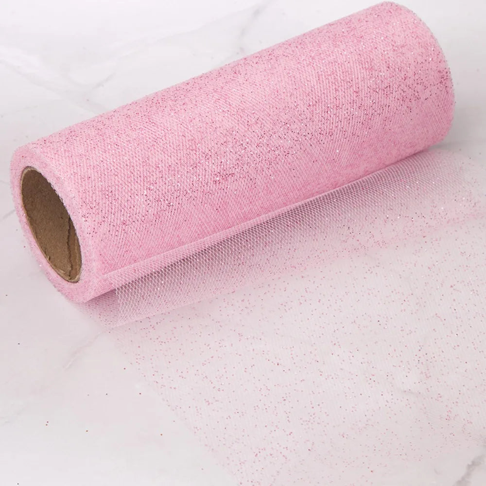 Glitter Sequin Mesh Fabric Roll – 10 Yards Tulle for DIY
