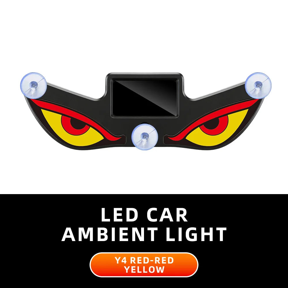Solar Demon Eye Neon Ambient Light – Car Windshield Decor