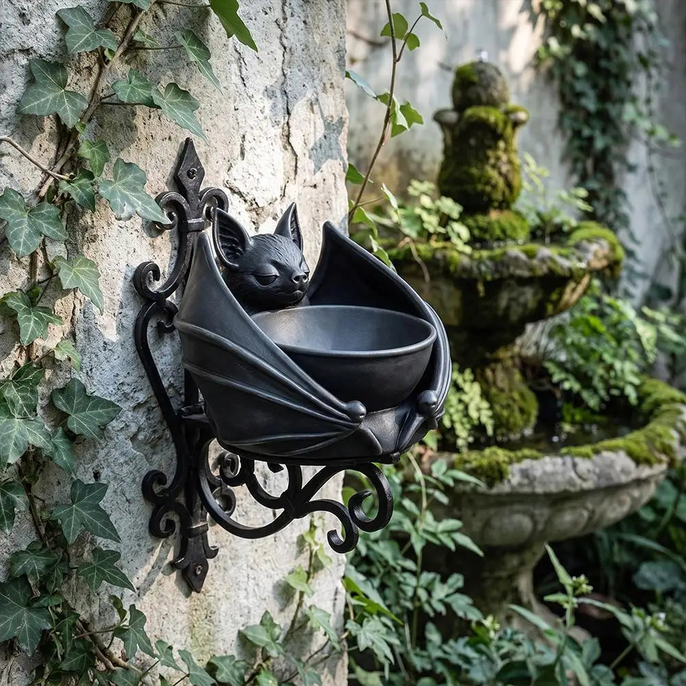 Gothic Bat Hanging Planter Pot for Succulents & Vines