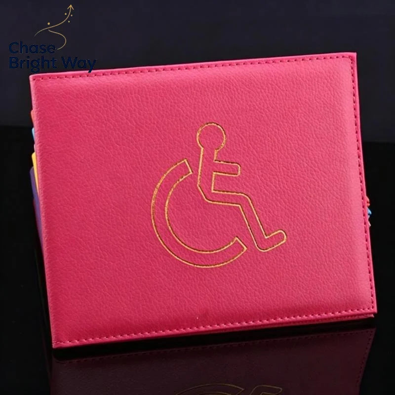 Waterproof PU Leather Accessibility ID & Certificate Holder