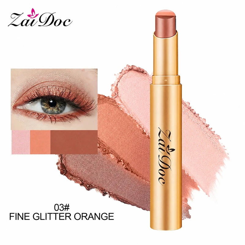 ZaiDoc 3-in-1 Eyeshadow Stick – Glitter Shimmer Matte 3.5g