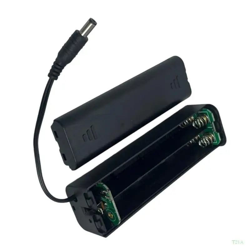 8-Slot AA Battery Holder – Lockable Cover, Switch & DC5521