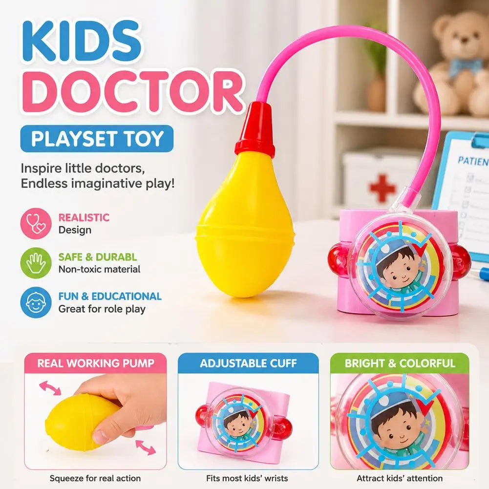 Kids Doctor Role-Play Toy – Simulated Monitor & Pump Cuff