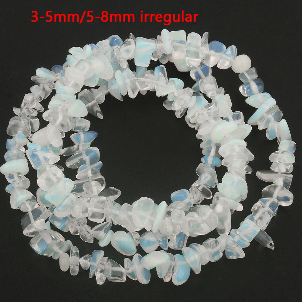 White Opalite Stone Beads 8mm Round Rondelle – DIY Jewelry Making