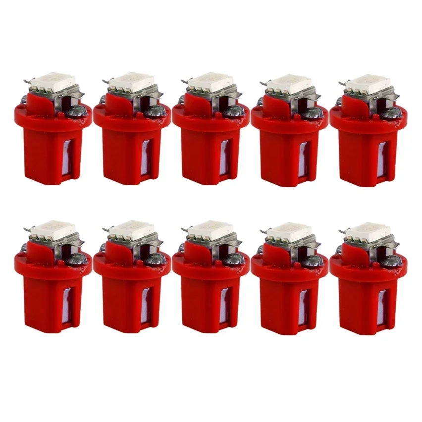 T5 B8.5D 12V LED Dashboard Bulbs – 10-Pack Car Interior