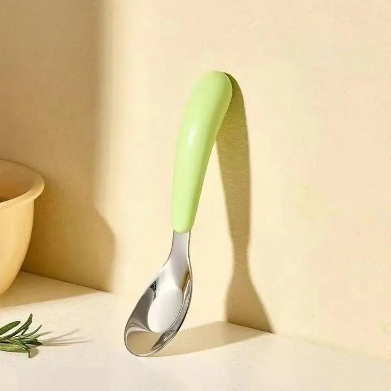 Baby Weaning Spoon – Food Grade Stainless Steel Flat Scoop