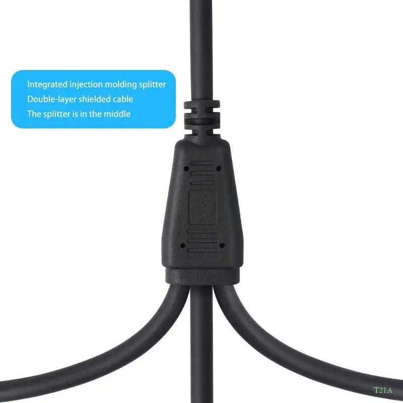 XLR Y-Splitter Cable – OFC, Alloy Housing, 60cm | T21A