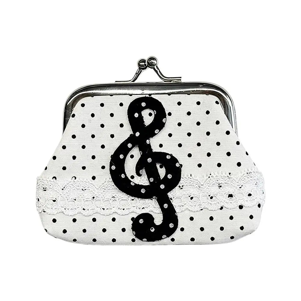 Y2K Lace Coin Purse – Vintage Polka Dot Mini Wallet Pouch