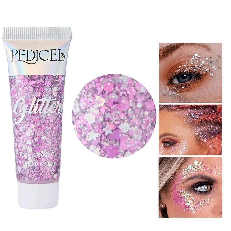 SAKSRAAR Mermaid Glitter Gel Cream – Face Body Hair Sequins