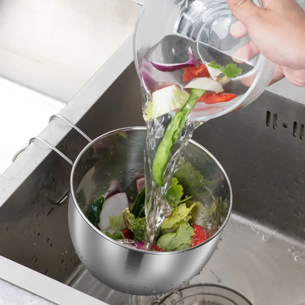 Stainless Steel Sink Drain Basket – Hanging Kitchen Organizer