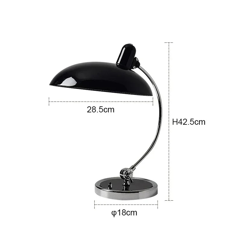Vintage Bauhaus Adjustable LED Desk Lamp – Black, White, Green
