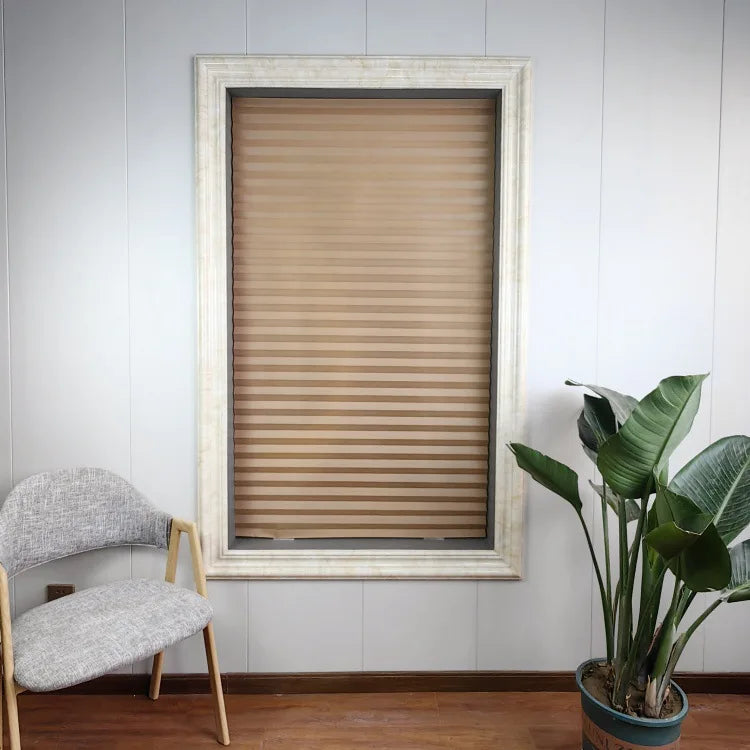 Self-Adhesive Pleated Blinds – No-Drill Folding Curtain 4 Colors