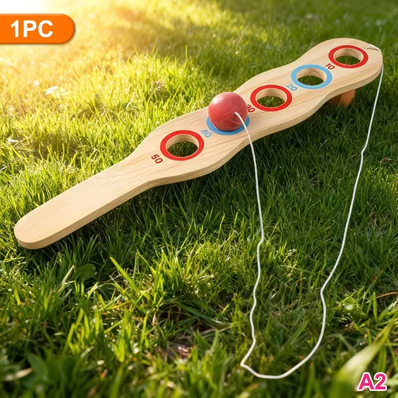 Wooden Paddle Ball with Elastic String – Coordination Toy