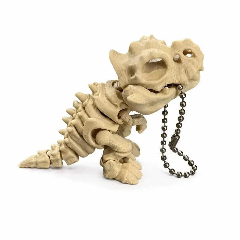 Flexible Dinosaur Skeleton Toy – Movable T-Rex Keychain Figure
