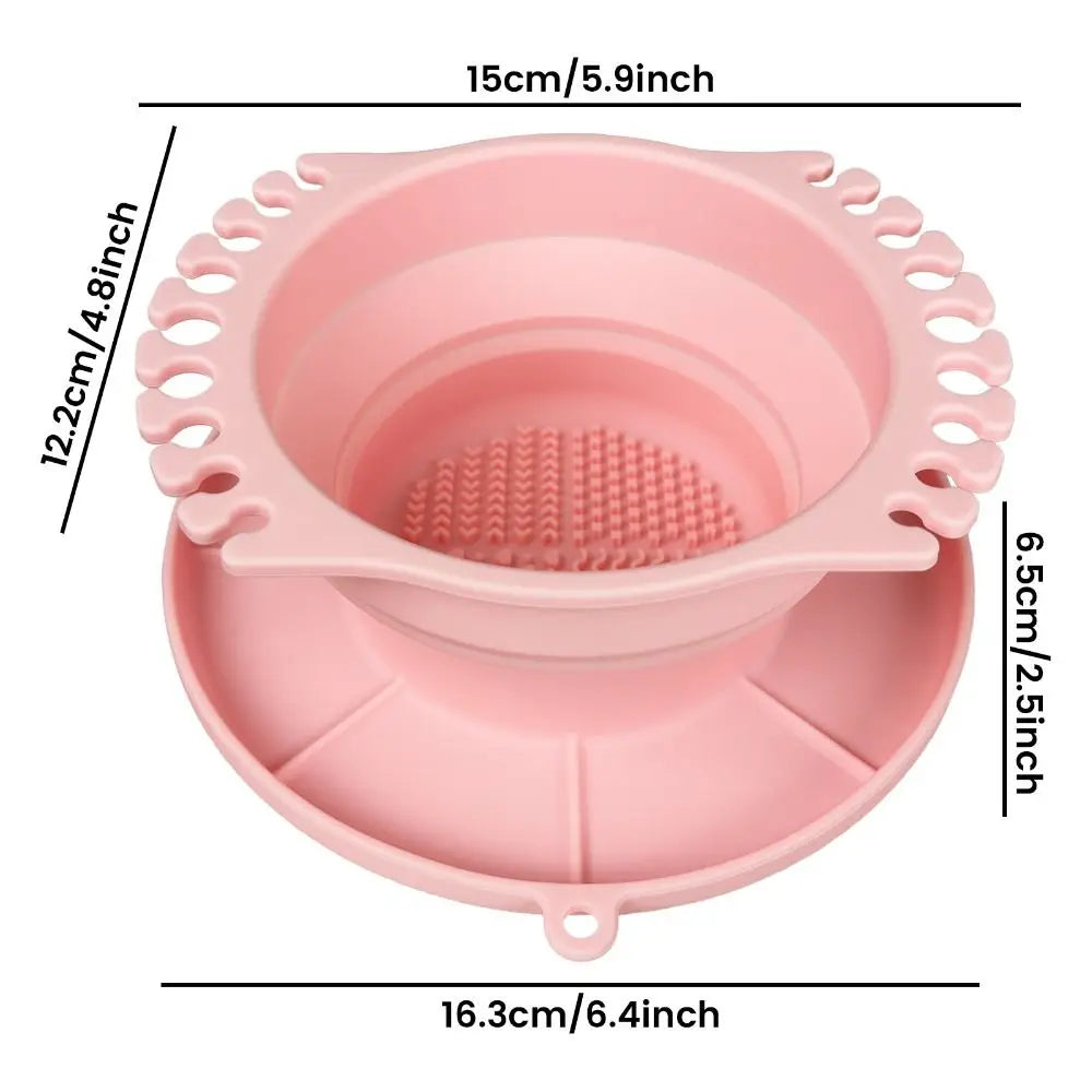 Silicone Makeup Brush Cleaning Bowl – Egg Shape Organizer