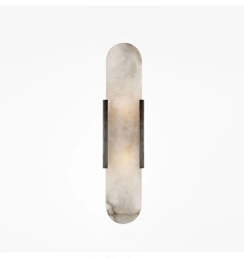 Travertine Cube Wall Sconce – Natural Stone LED Wall Lamp
