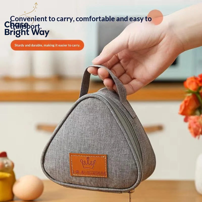 Triangle Insulated Food Bag – Thermal Pouch for Onigiri & Lunch
