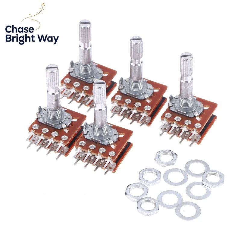 WH148 Dual Channel Potentiometer B50K B100K 8-Pin Flower Shaft