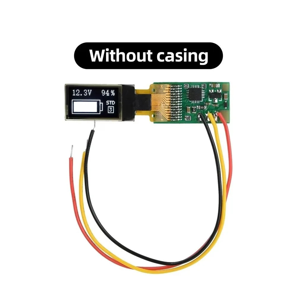 OLED Dual Display Battery Voltage Capacity Meter | 1-6S DC 30V