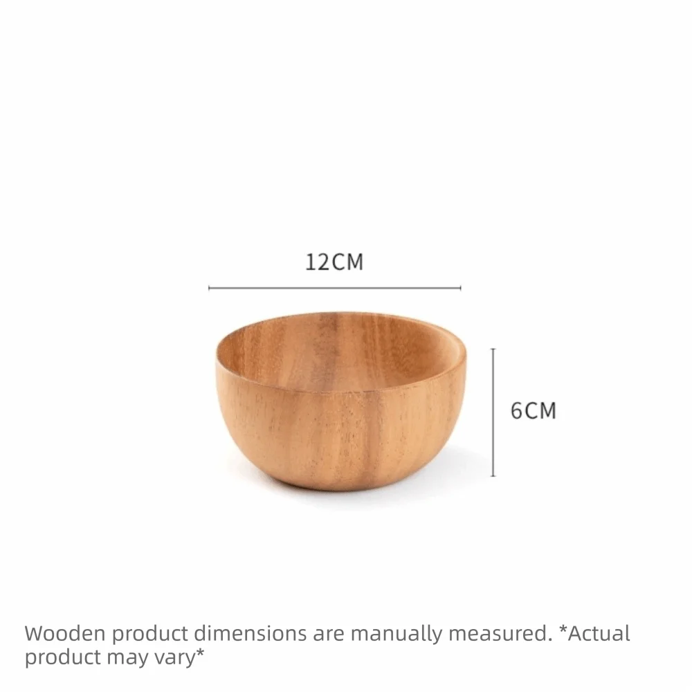 Japanese Handmade Wooden Bowl – Soup, Salad & Rice Tableware