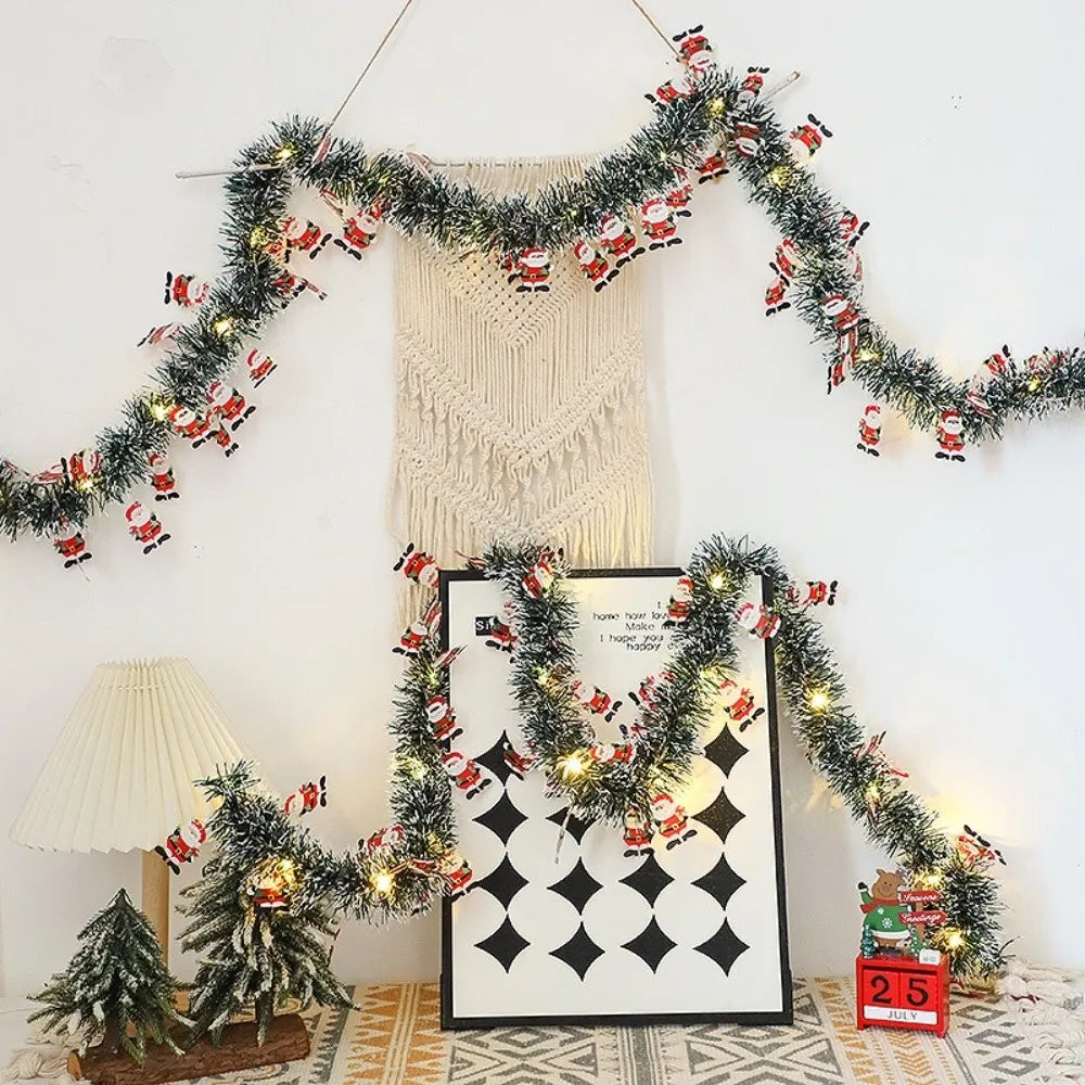 5M Christmas String Lights – Santa & Snowflake Décor Strip