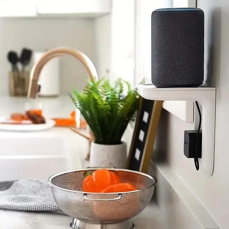 Wall Outlet Shelf – Space-Saving Phone & Speaker Stand