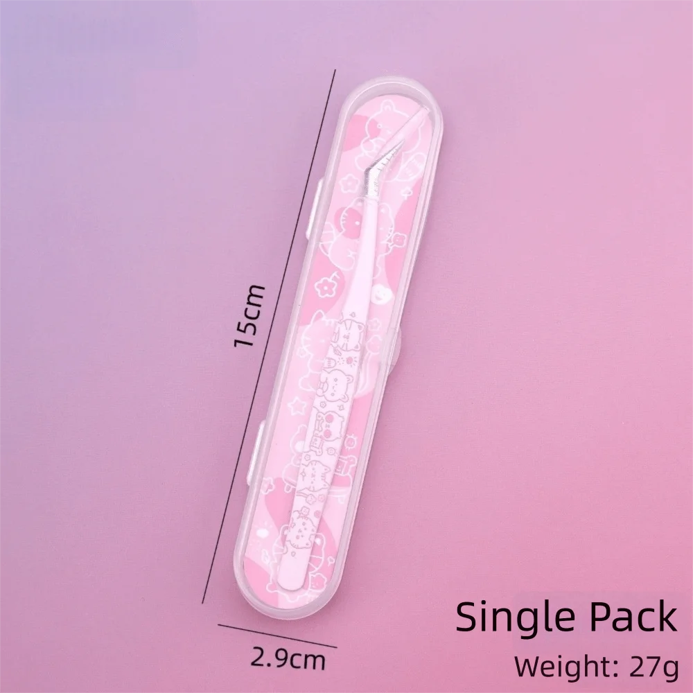 Cartoon Eyelash Extension Tweezers – Stainless Steel, Rust-Proof