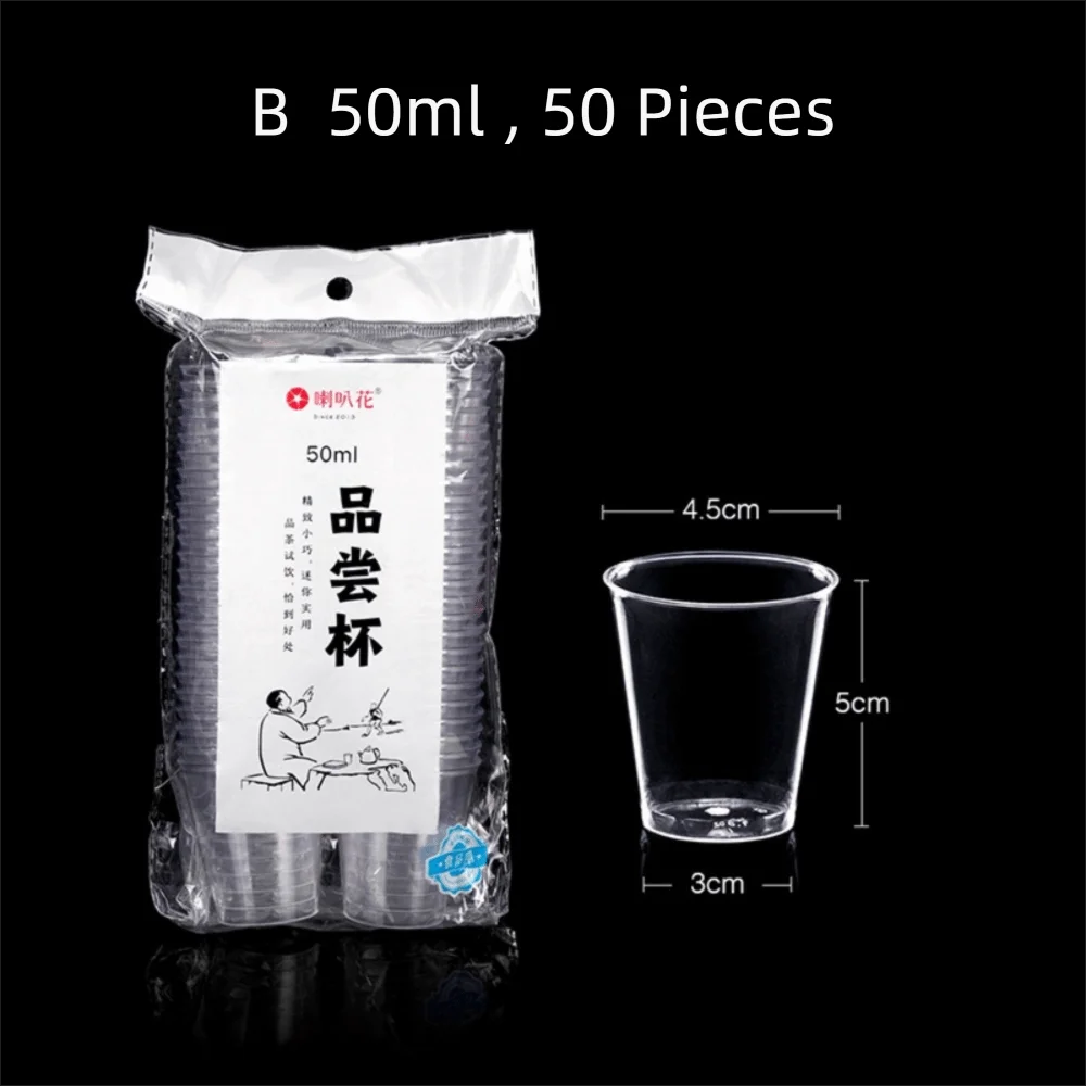 Clear Plastic Party Cups 20/50 Pack – Reusable Shot & Jelly Cups