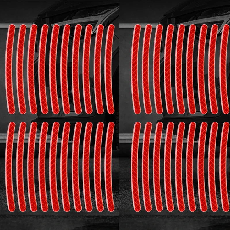 Wheel Rim Reflective Stickers – Car Bike Motorcycle 20/40Pcs