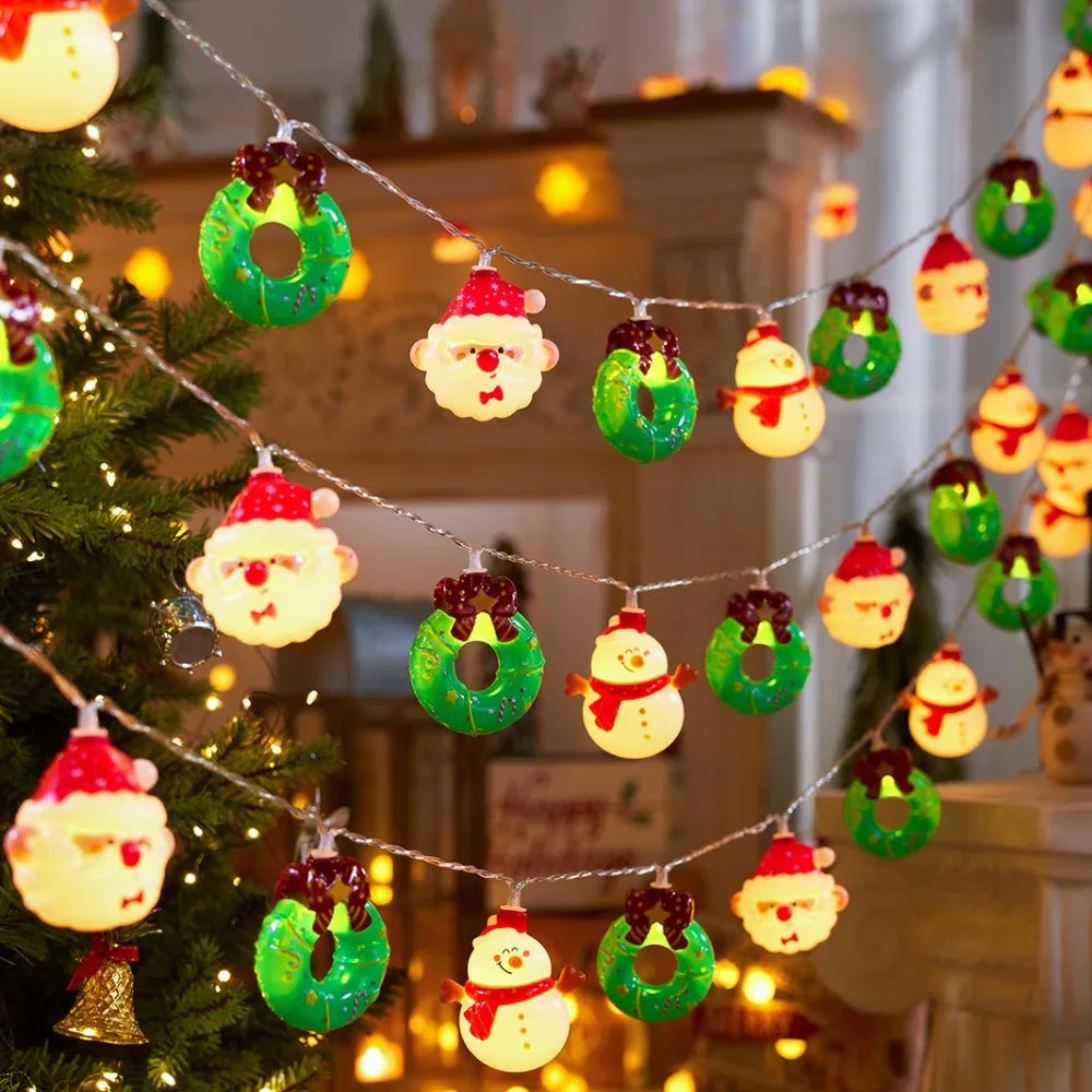 3D Christmas LED String Lights – 20 LED Battery Powered, 3M