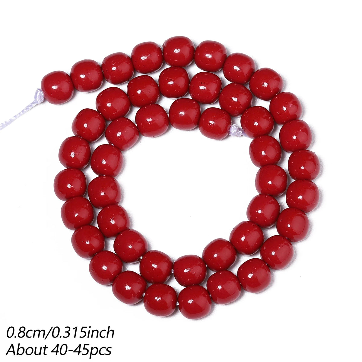 Natural Red Shell Powder Loose Beads – DIY Jewelry Making