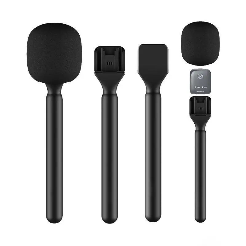 Wireless Handheld Interview Mic Adapter with Windshield Foam