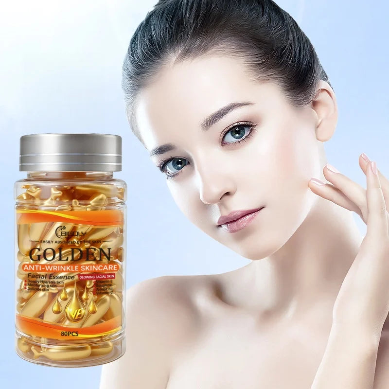80-Capsule Facial Serum – Vitamins C, E & Squalane