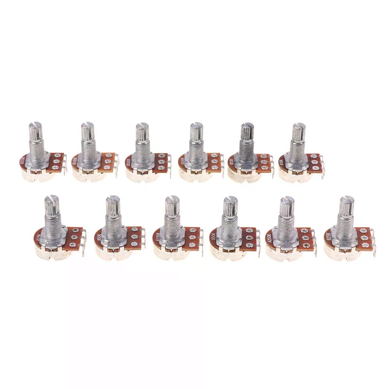 Splined Mini Potentiometer A/B Guitar Bass Tone Volume Pot