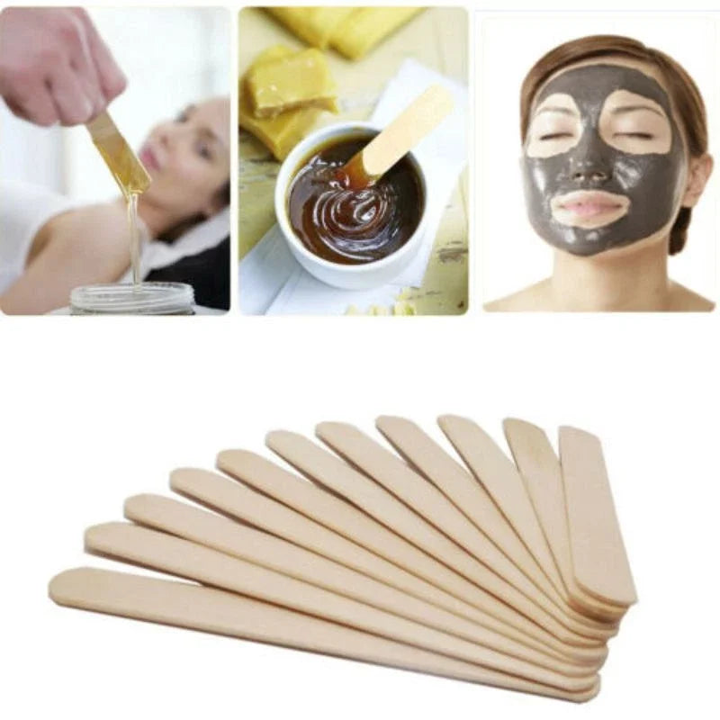 Wooden Wax Applicator Sticks 100/200 Pcs – Hair Removal
